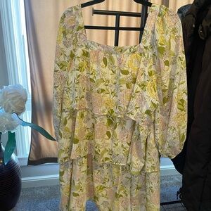 Who What Wear Pastel Floral Dress